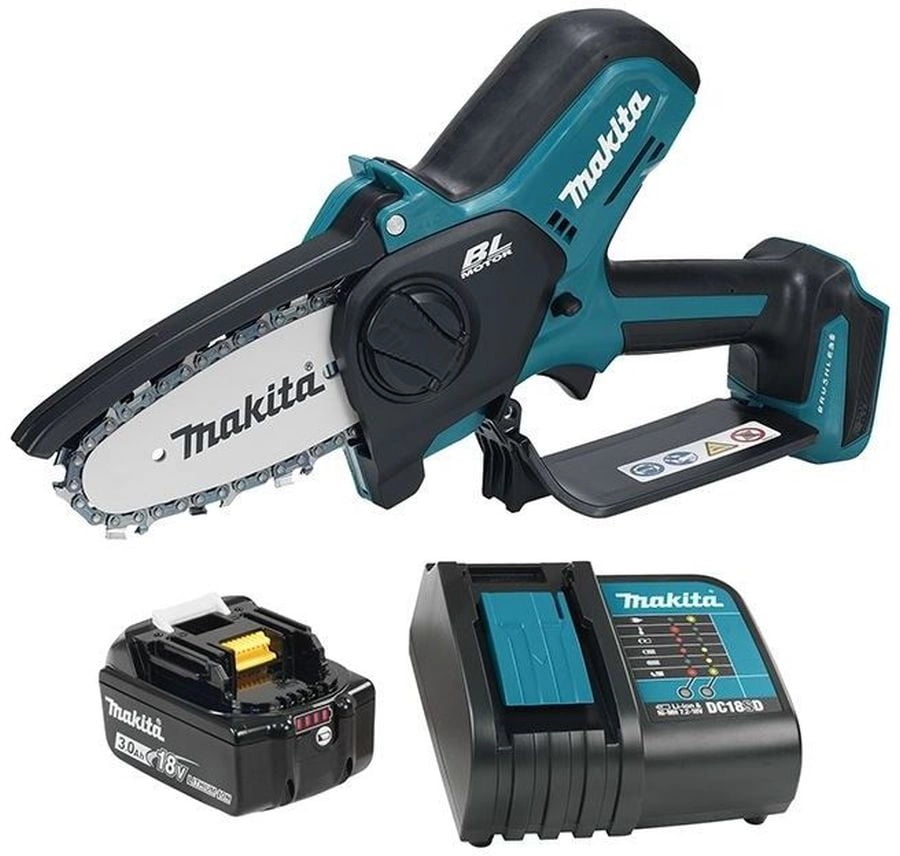 Электрическая цепная пила Makita DUC101SF 320Вт дл.шины:4"(10cm) 1аккум. 3Ач ЗУ