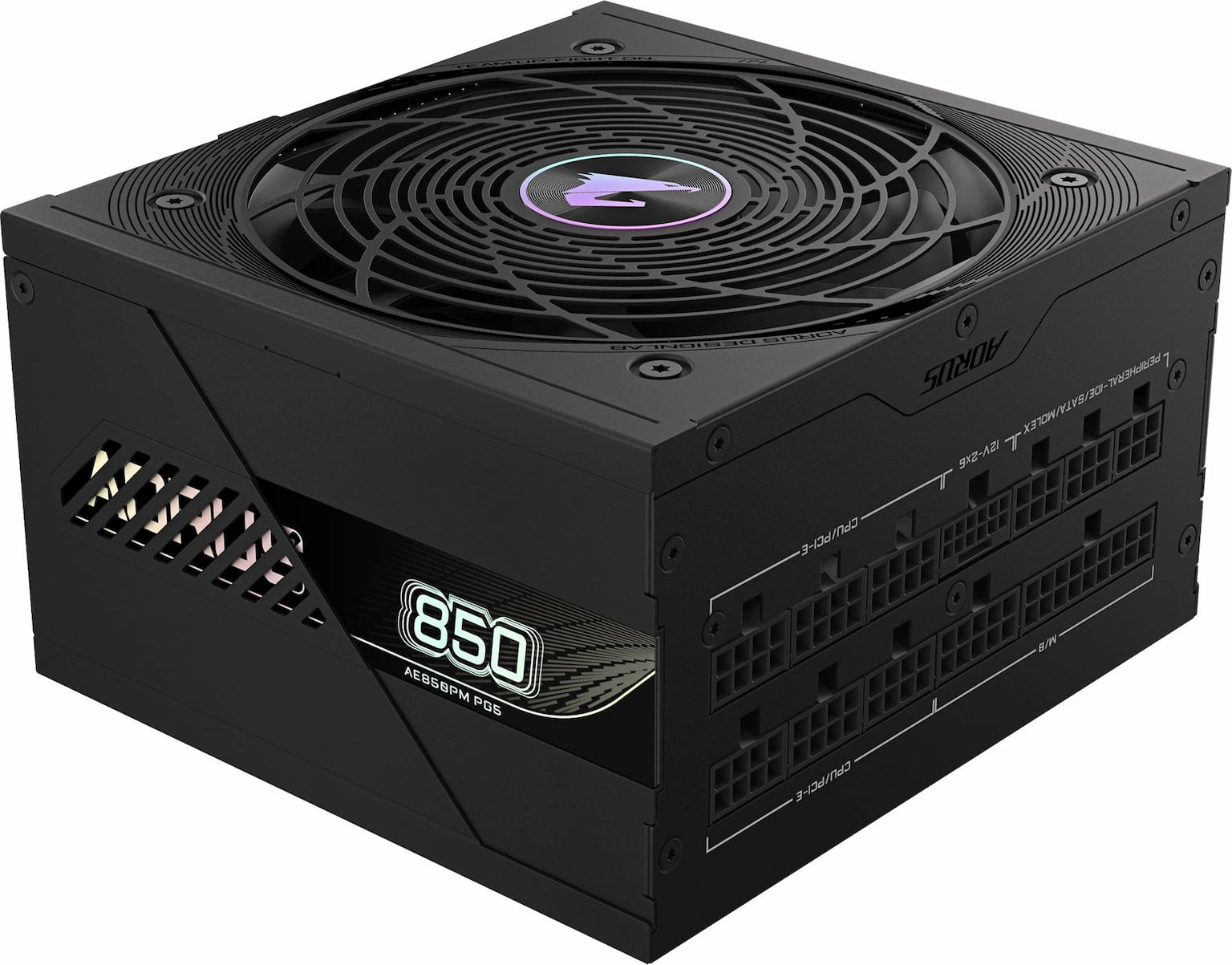 Блок питания GIGABYTE AORUS ELITE P850W, 850Вт, 80+ Platinum, 120мм, модульный, черный