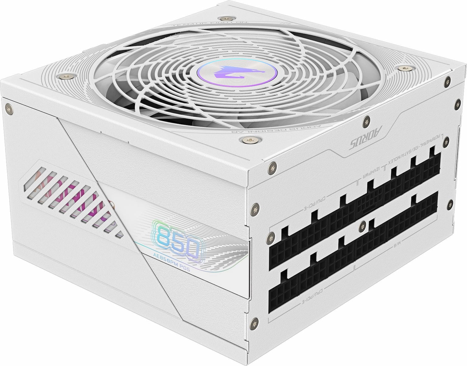 Блок питания GIGABYTE GP-AE850PM PG5 ICE, 850Вт, 80+ Platinum, 120мм, немодульный, белый