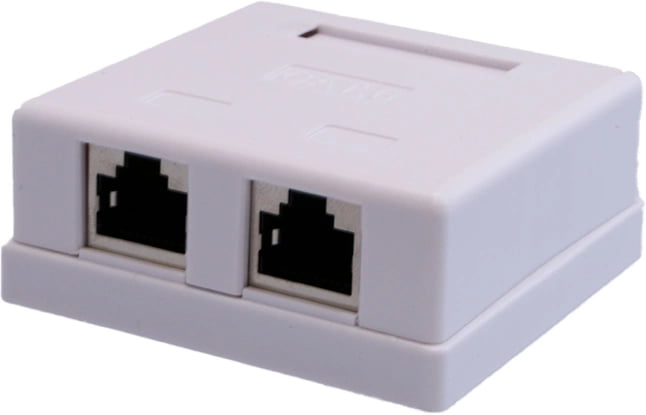 Розетка Suprlan 10-0353-1, наклад. RJ45 2 кат.6 FTP