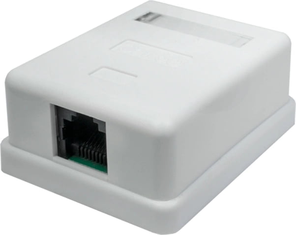 Розетка компьютерная Suprlan 10-0307-1, наклад. RJ45 1 кат.5E UTP