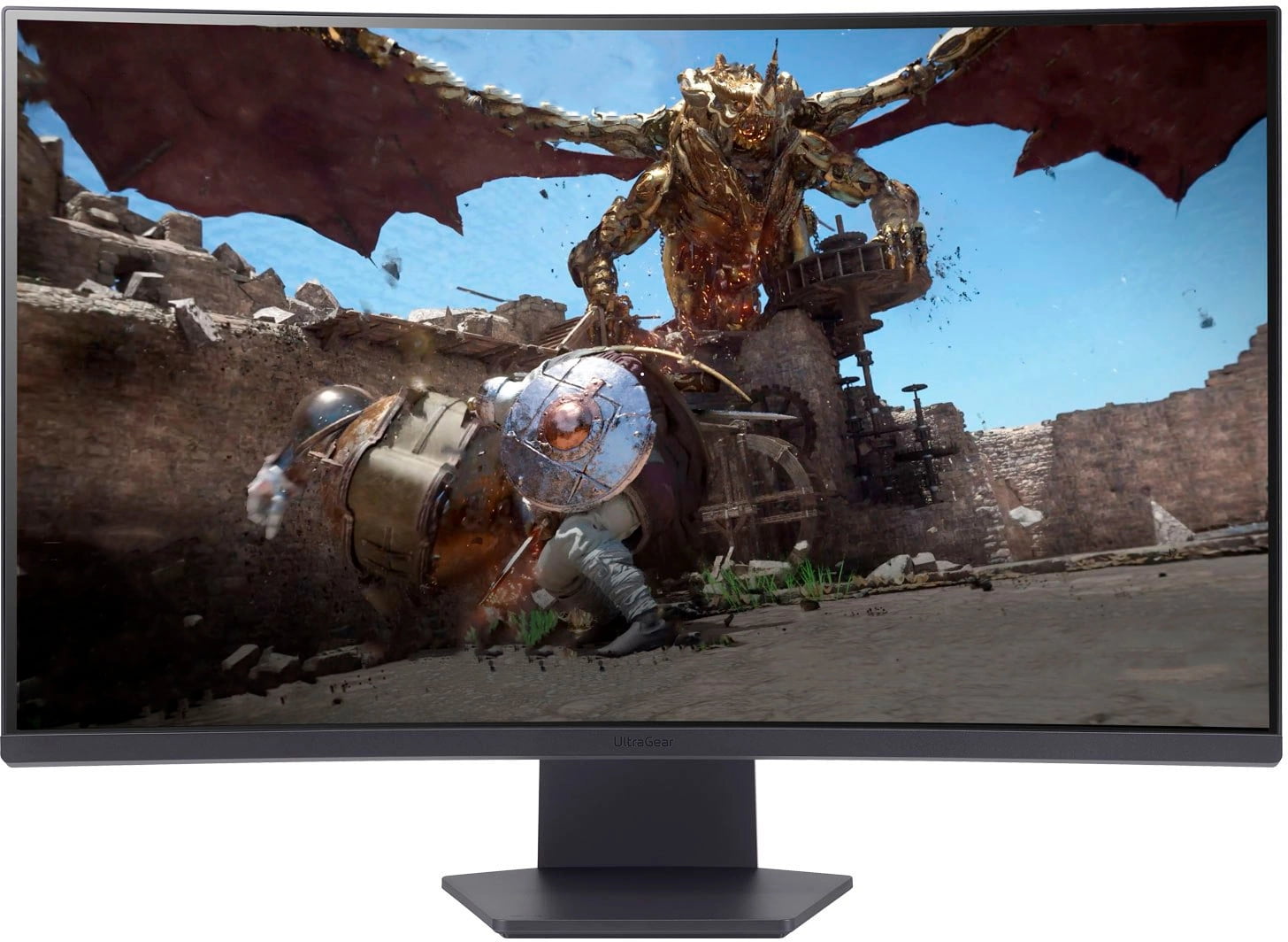 Монитор 31.5" LG UltraGear 32GS60QC-B VA 2560x1440, 180 Гц, 1 мс, 16:9, HDR10, 300 кд/м², изогнутый (1000R), DisplayPort, HDMI 2.0 (x2), Flicker Free, Low Blue Light, виртуальный прицел, стабилизатор черного цвета, счетчик кадров, трехсторонний безрамочный дизайн, черный