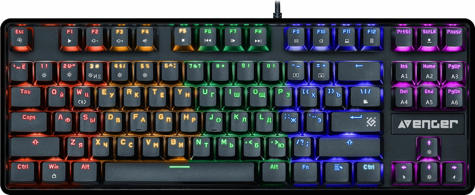 Клавиатура проводная Defender MECHANICAL AVENGER GK-412 RU