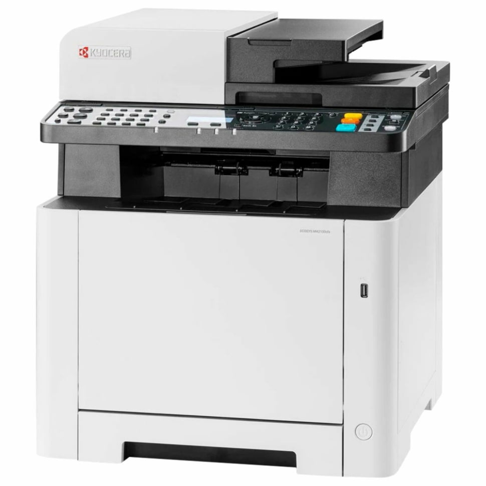 МФУ лазерное Kyocera MA2100cwfx (110C0A3NL0), A4, цветной, печ. до 21 стр/мин., скан. до 30 стр/мин. (ч/б) 23 стр/мин. (цвет), 1200 x 1200 dpi (печать) 600x600dpi (скан.), USB, RJ-45, Wi-Fi, Air Print, Mopria (замена M5521cdw)