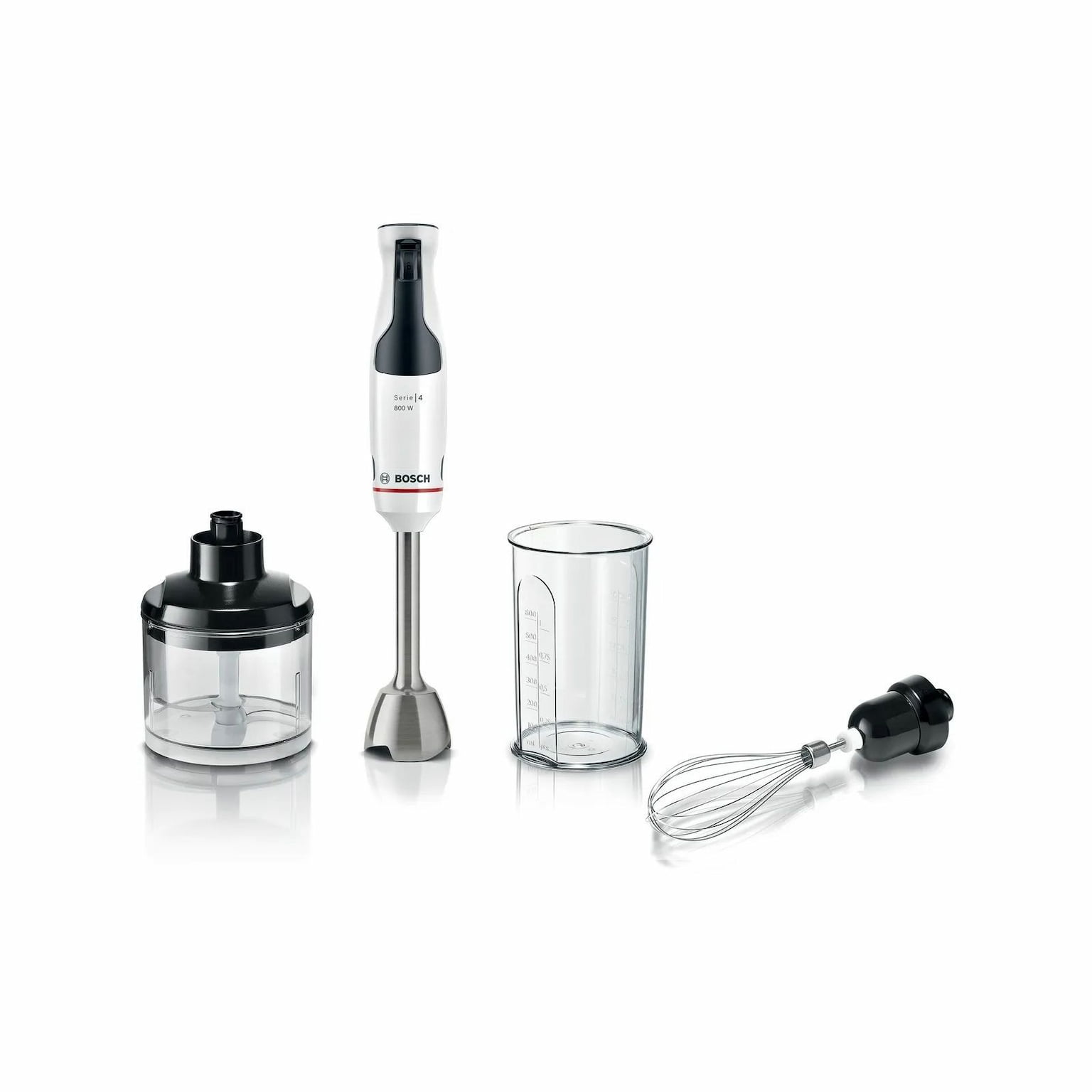 Блендер погружной Bosch MSM4W421 белый, 800 Вт, плавная регулировка, турбо