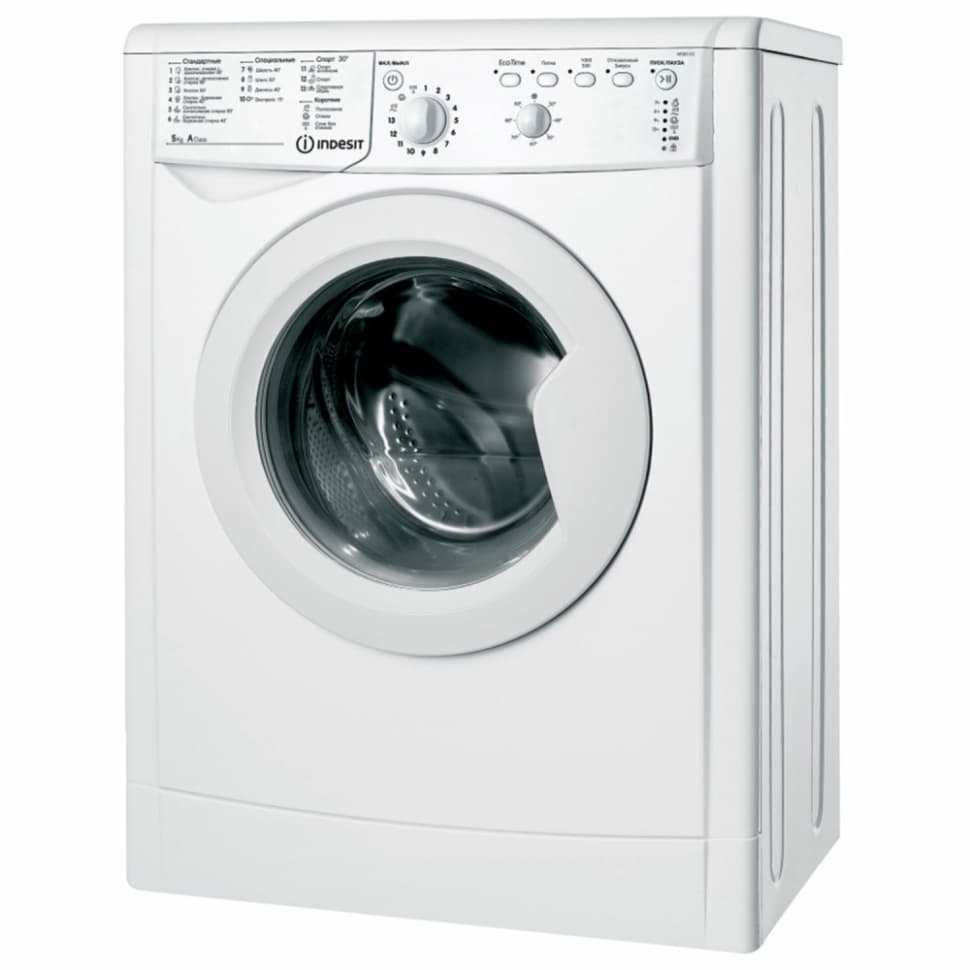 Стиральная машина Indesit IWSB 5105 (CIS) белый, загрузка фронтальная 5 кг, 1000 об/мин., класс: А