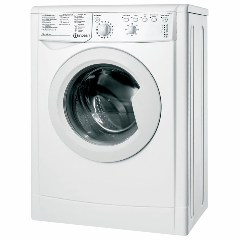Стиральная машина Indesit IWSB 5105 (CIS) белый, загрузка фронтальная 5 кг, 1000 об/мин., класс: А