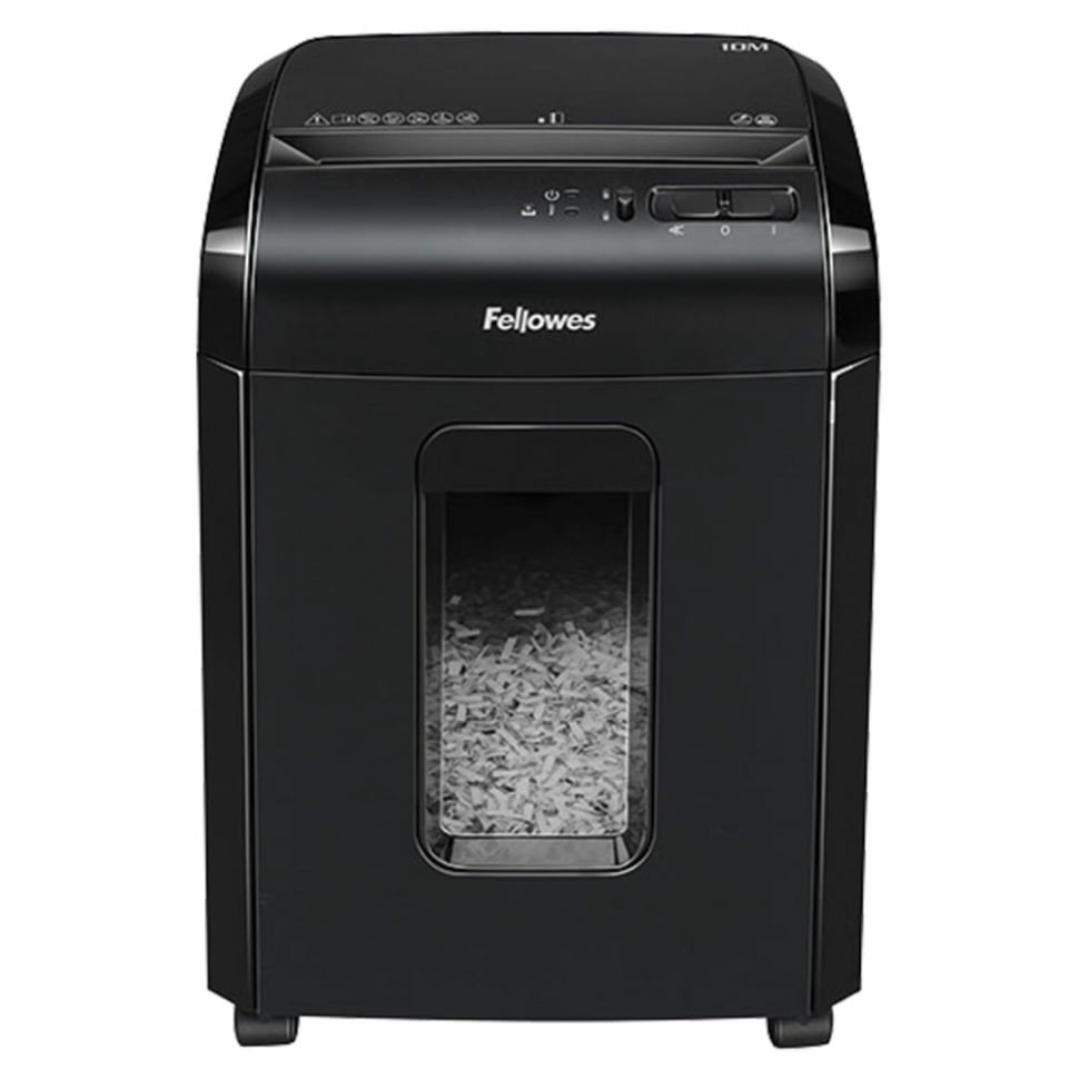 Шредер Fellowes Powershred 10M FS-4630601 DIN P-5, 2х15мм, 10лст., 19лтр., Safety Lock, с микрорезкой