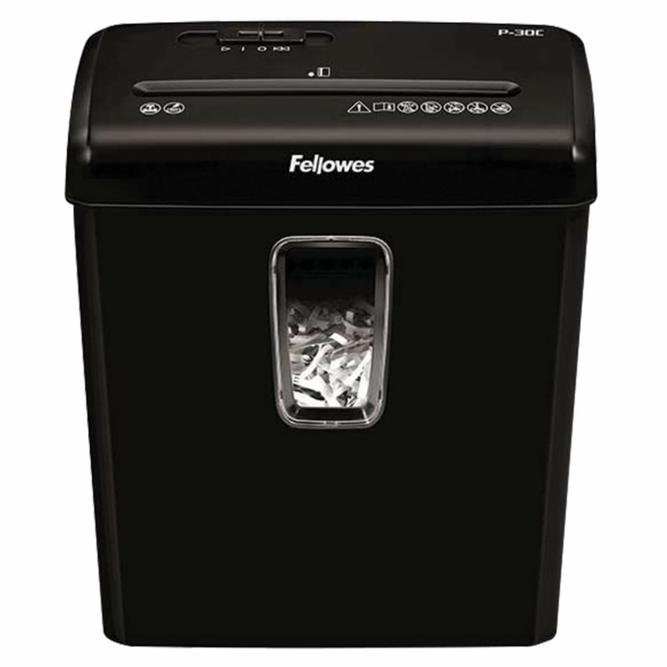 Шредер Fellowes® Powershred® P-30C, DIN P-4, 4х34 мм, 6 лст., 15 лтр.
