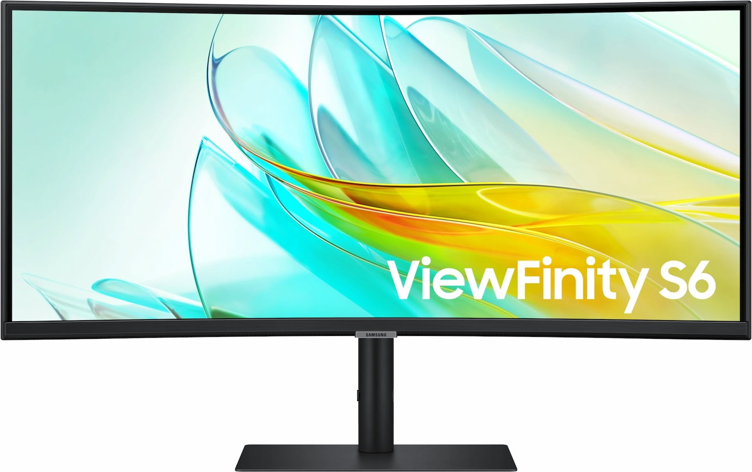 Монитор 34" Samsung ViewFinity S6 S65UC VA 3440x1440, 100 Гц, 5 мс, 21:9, 350 кд/м², HDMI, DisplayPort, USB Type-C, изогнутый экран, HDR, Flicker Free, Low Blue Light, черный