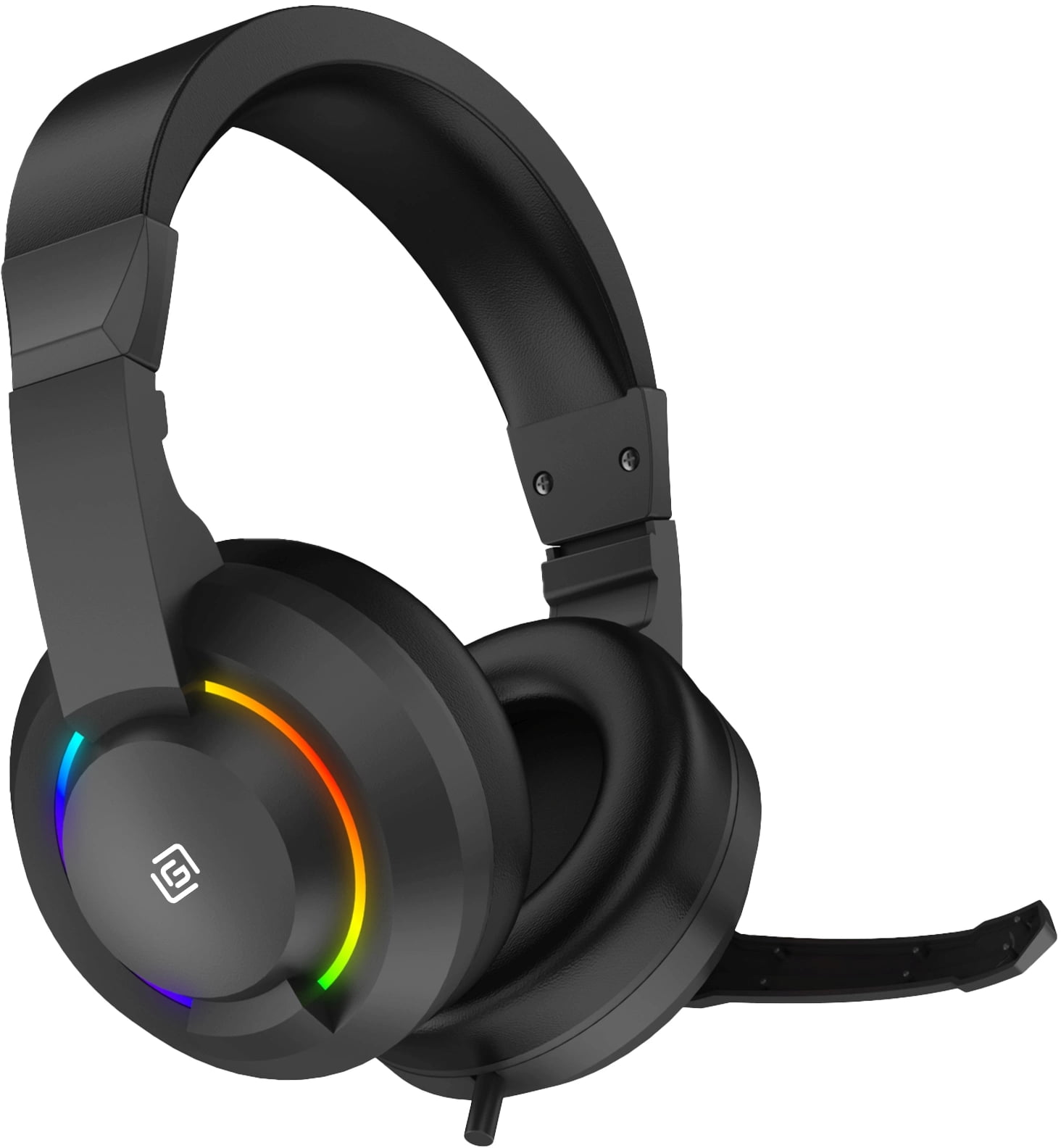 Гарнитура Oklick HS-L315G чёрный, проводная, 3.5 мм, подсветка