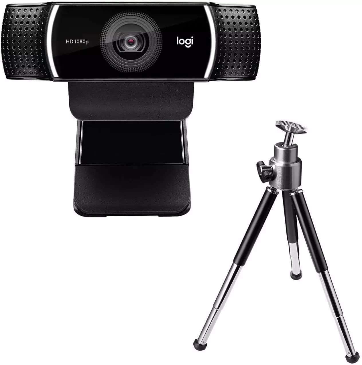 Веб-камера Logitech C922 Pro Stream 1920x1080, 30 кадр/с, USB Type-A, микрофон (2 шт, шумоподавление), автоматическая фокусировка, автоосвещение, универсальное крепление