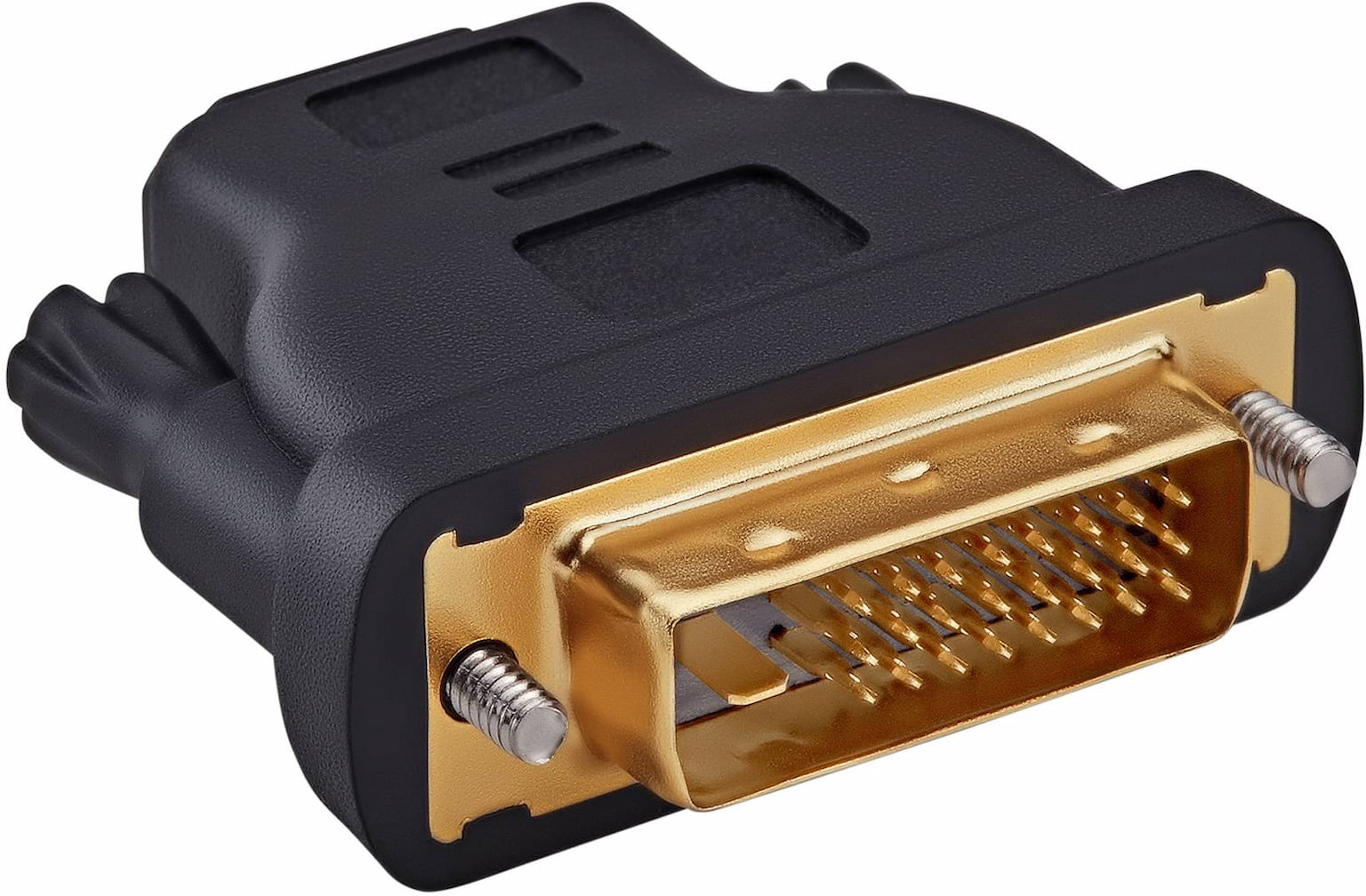 Адаптер Buro DVI-D(m)/HDMI (f) позолоченные контакты черный