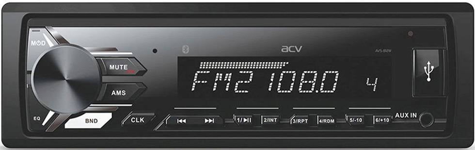 Автомагнитола ACV AVS-812BW, 1 DIN, Bluetooth, USB Type-A, AUX