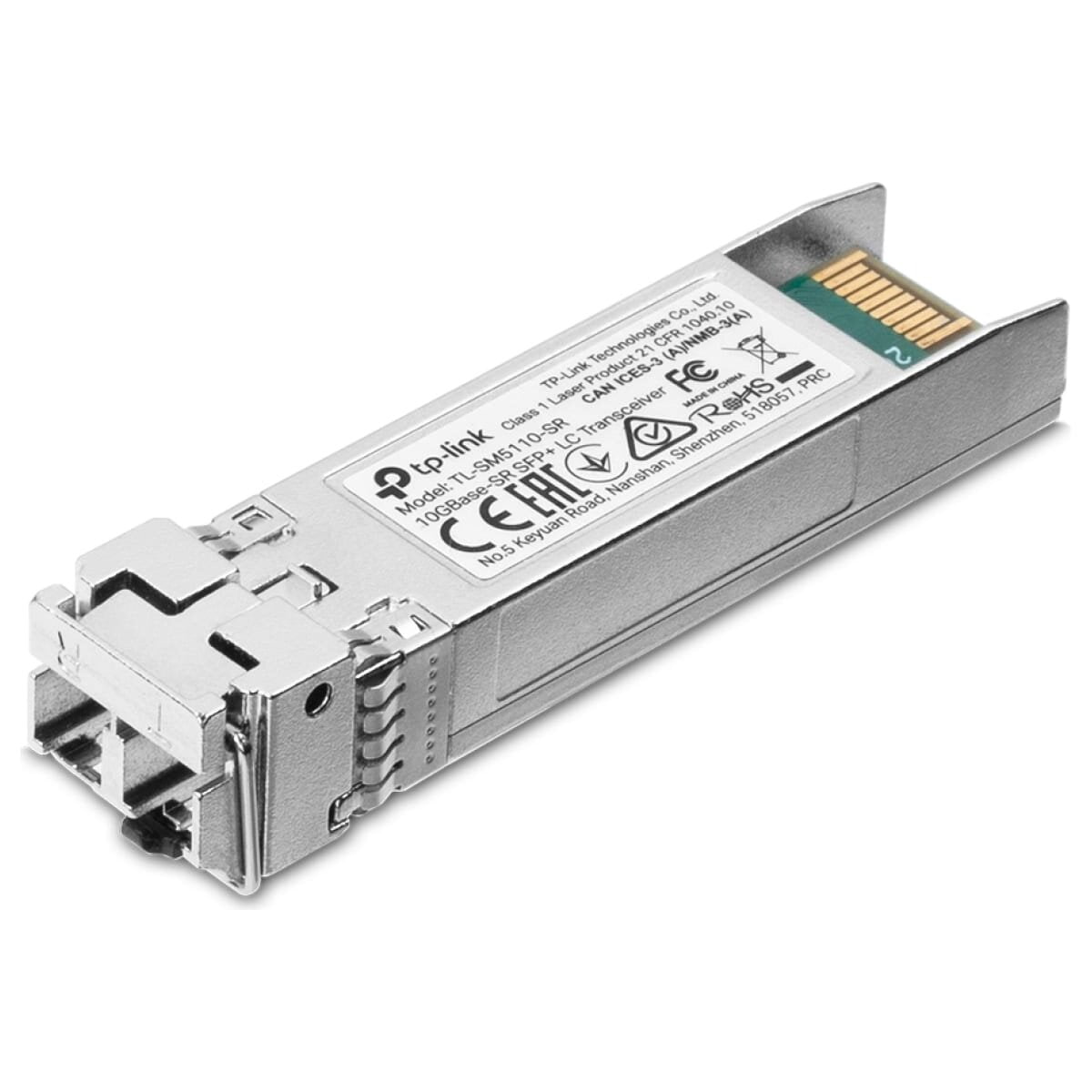 Трансивер TP-Link 10G SFP+ Module, LC connector, 50/125um or 62.5/125um Multi-mode, 850nm wavelength, distance up to 300m.
