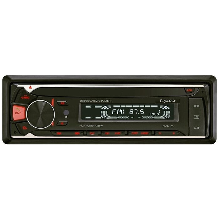 Автомагнитола Prology CMX-165, 1 DIN, Bluetooth, USB Type-A, AUX, пульт ДУ