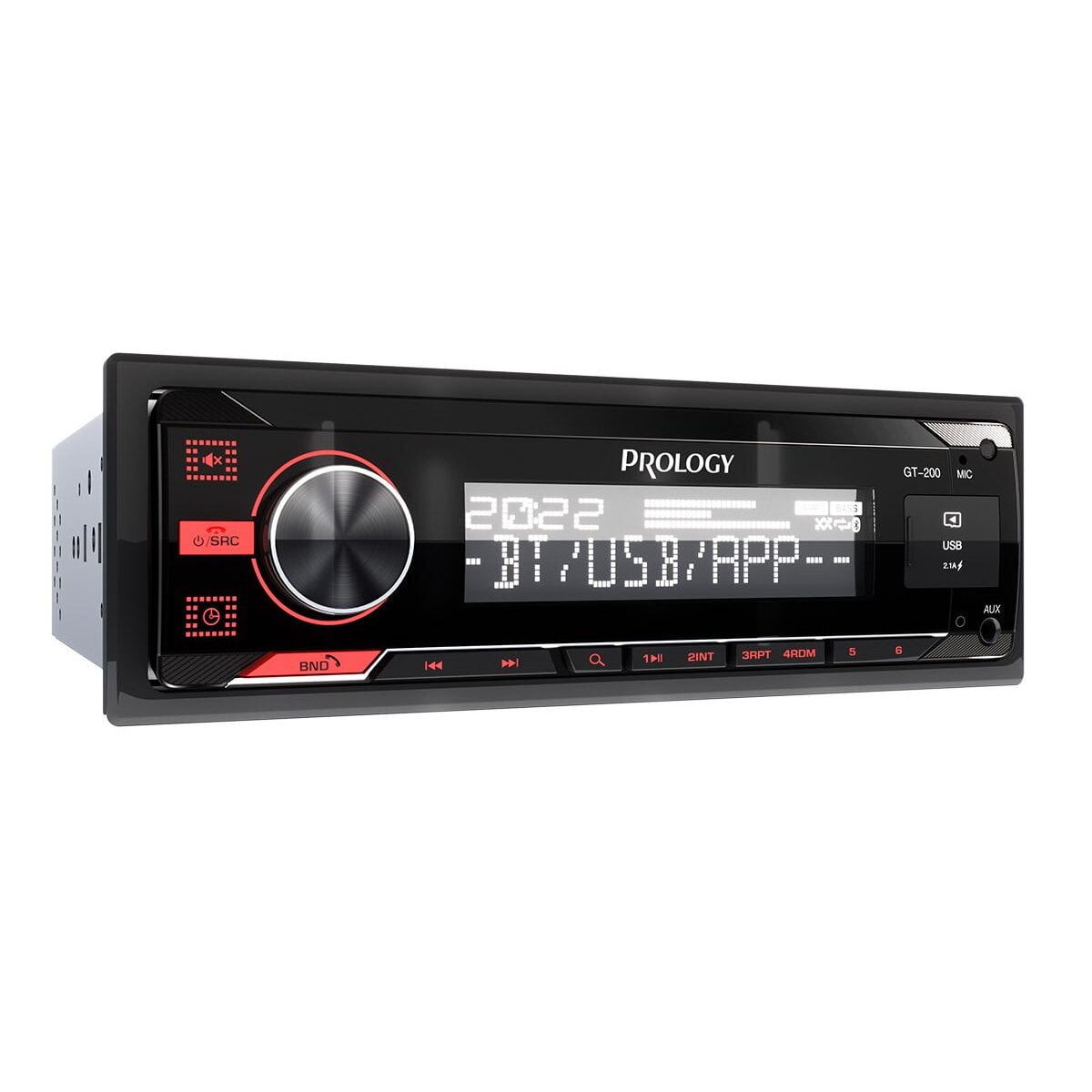 Автомагнитола Prology GT-200, 1 DIN, Bluetooth, USB Type-A, AUX, пульт ДУ