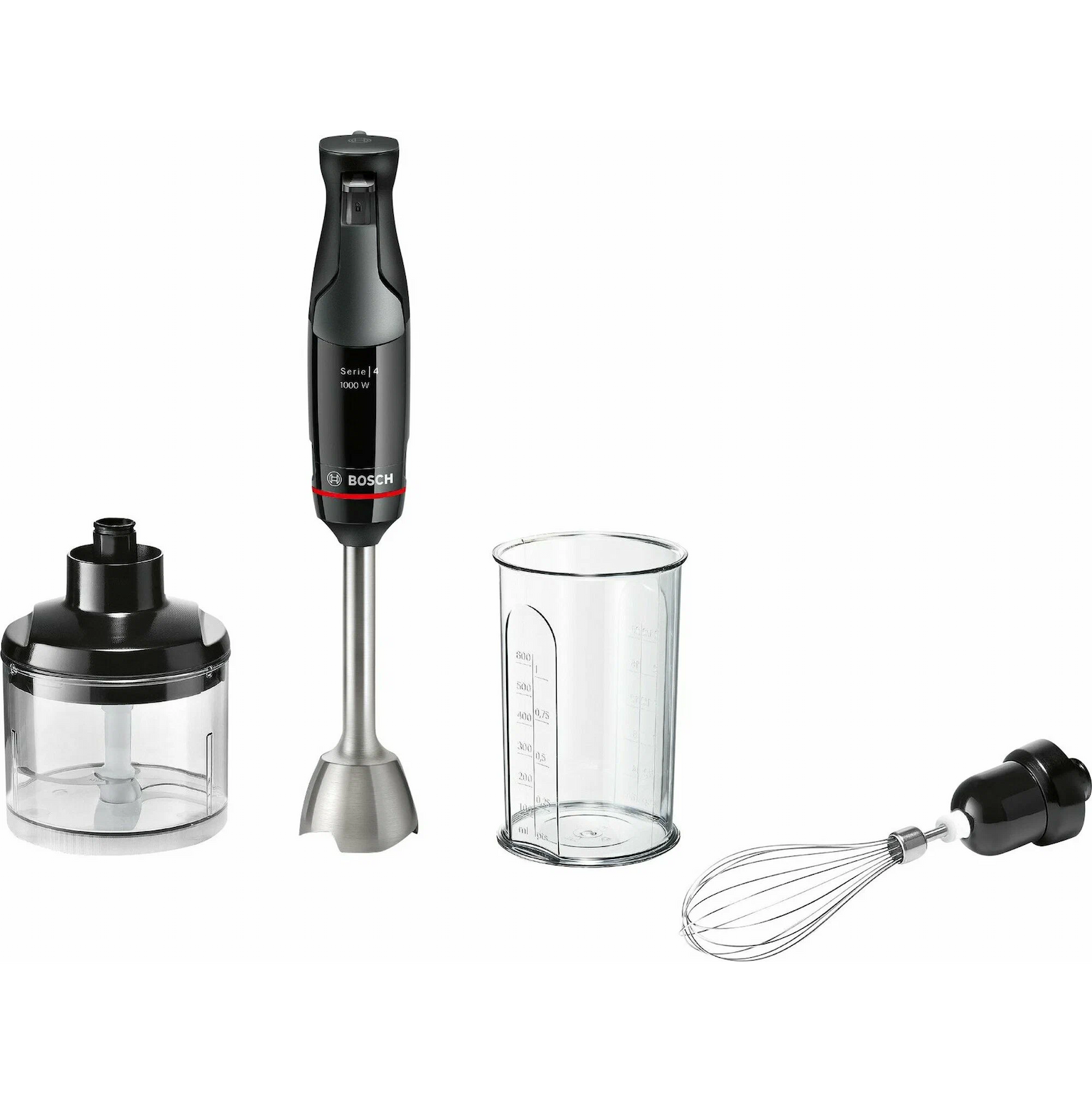 Блендер погружной Bosch MSM4B621 черный, 1000 Вт, 1 скорость