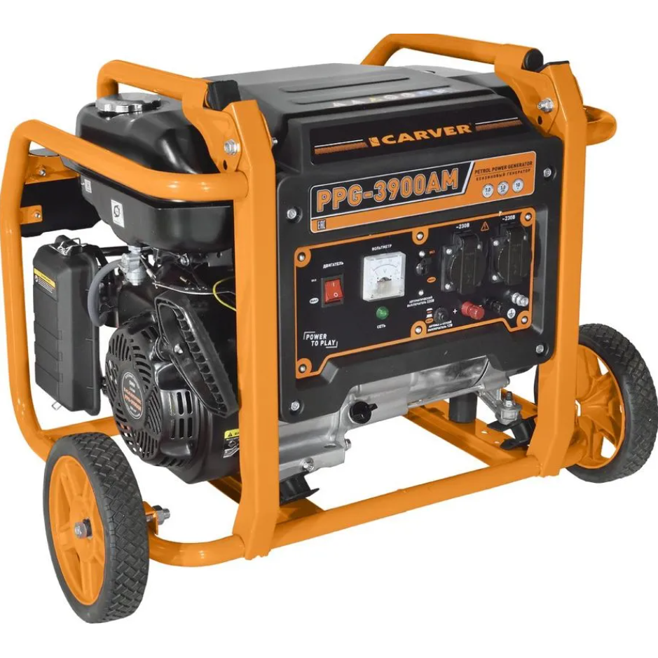 Электрогенератор бензиновый Carver PPG-3900АM, 3 кВт, 95 дБ, 51 кг