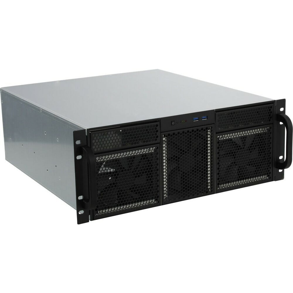 Компьютерный корпус Procase RE411-D2H15-C-48 4U server case,2x5.25+15HDD,черный,без блока питания,глубина 480мм,MB CEB 12"x10,5"