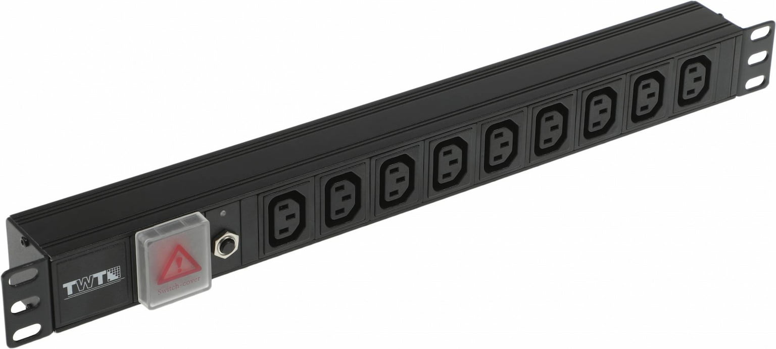 Блок розеток 19" 9 шт. C13, 10A 250V, без шнура питания