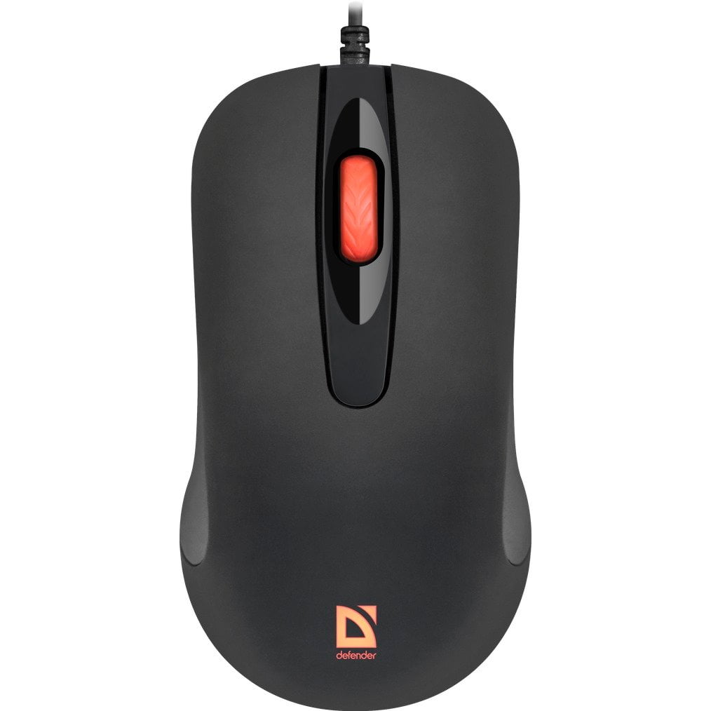 Мышь проводная Defender Ultra Classic MB-280 черный, 1200 dpi, USB, кнопки - 4
