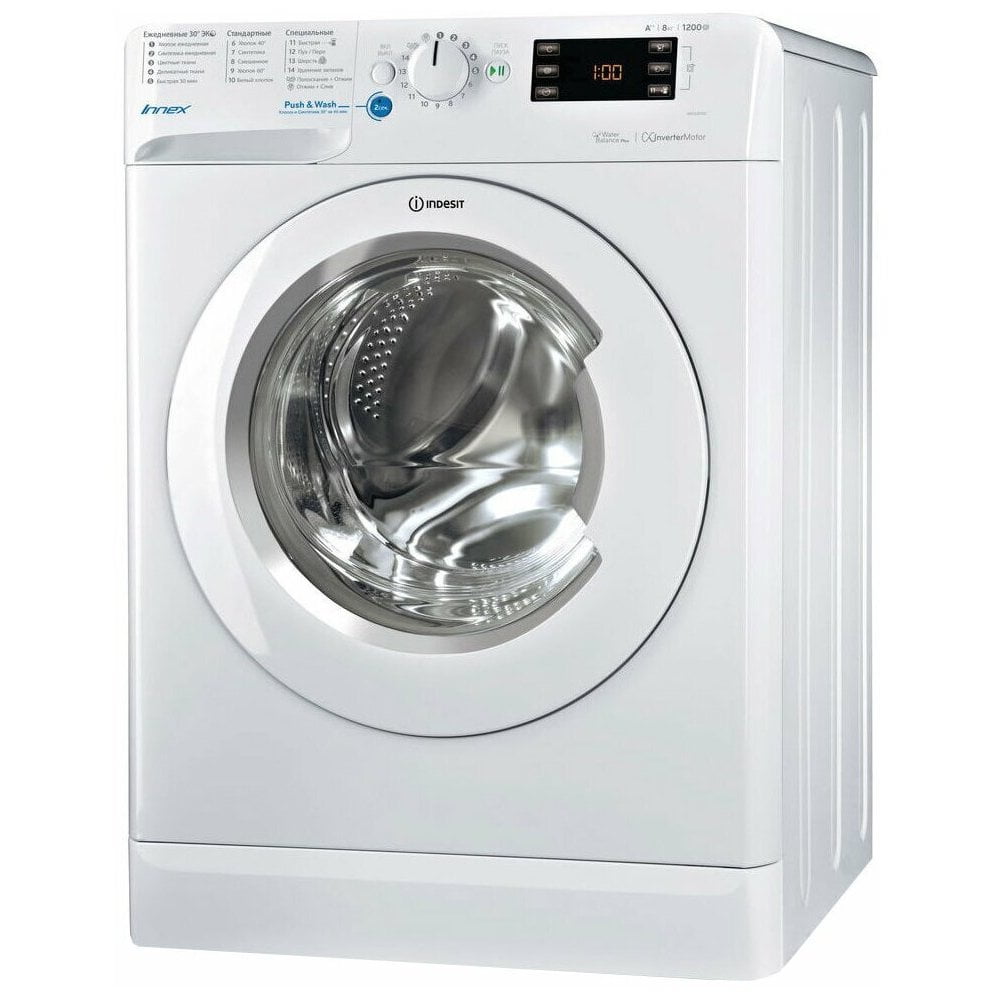 Стиральная машина Indesit BWE 81282 L белый, загрузка фронтальная 8 кг, 1200 об/мин., класс: А