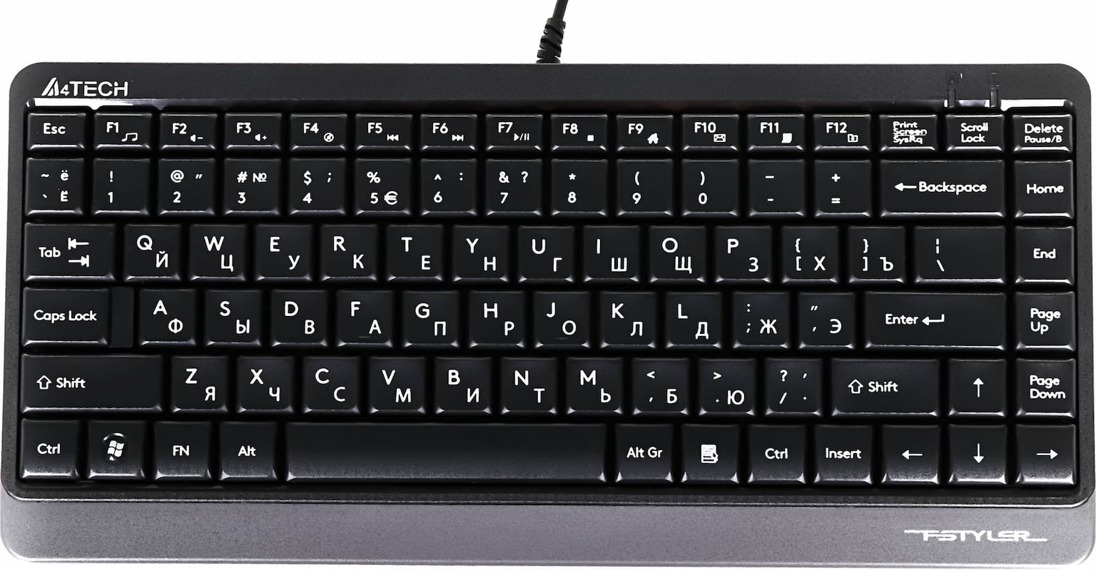 Клавиатура проводная A4Tech Fstyler FK11 USB серый/черный
