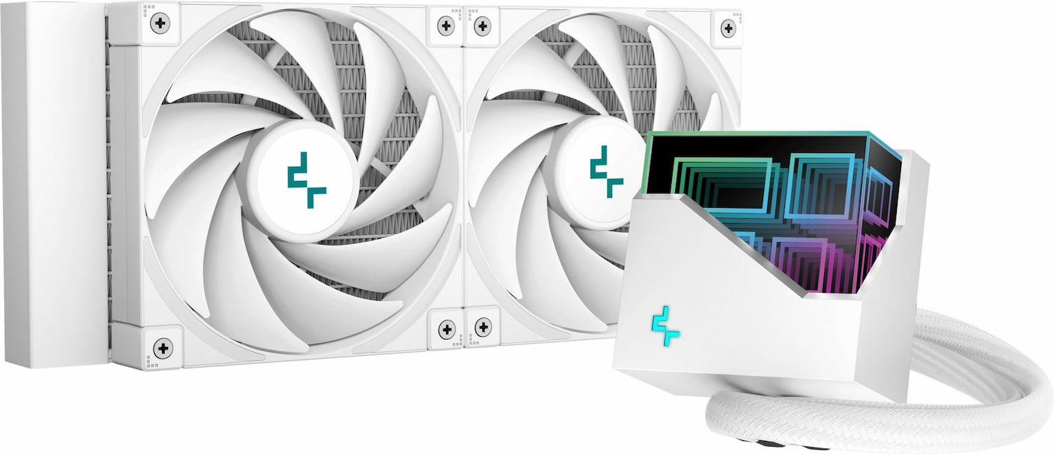 Система жидкостного охлаждения DEEPCOOL LT520 WH белый, 120 мм, алюминий/медь, 2250 об/мин, 32.9 дБ, 3 pin, 280 Вт