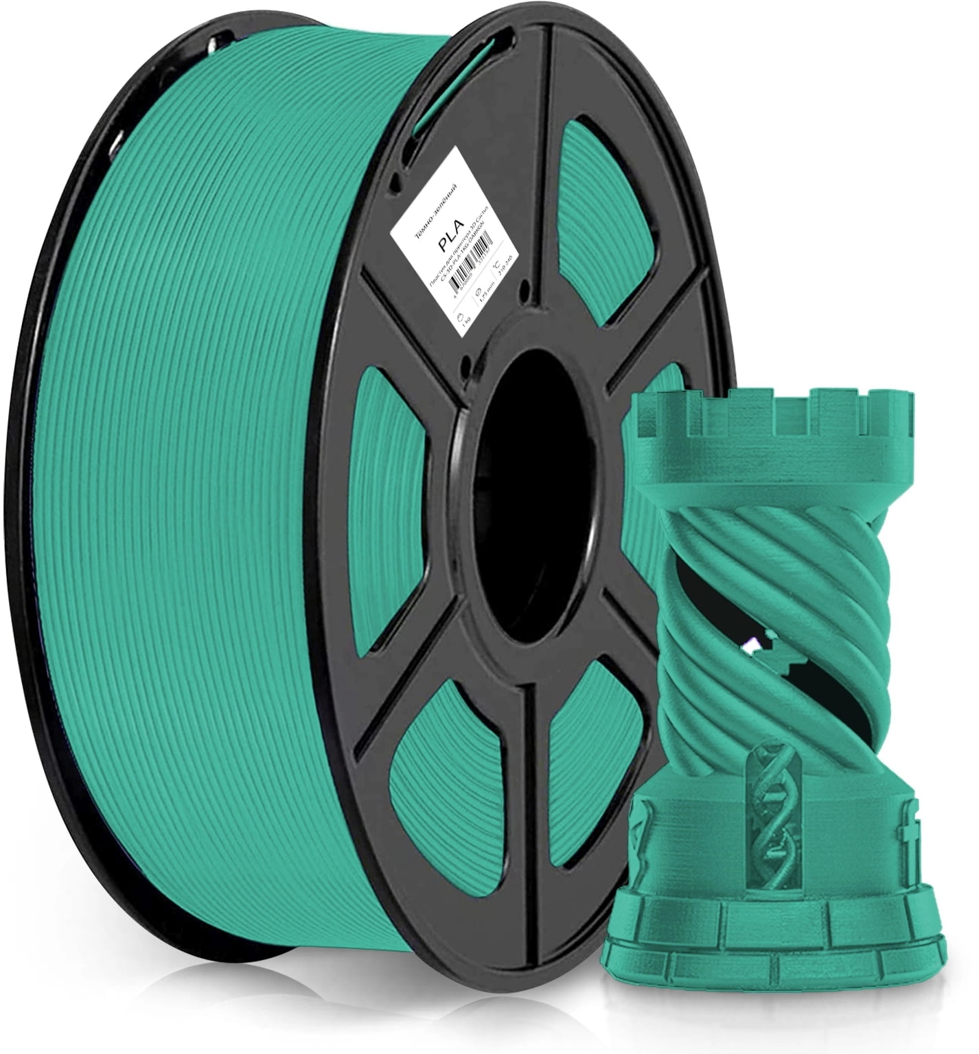 Пластик для принтера 3D Cactus CS-3D-PLA-1KG-DARKGN PLA d1.75мм 1кг 1цв.