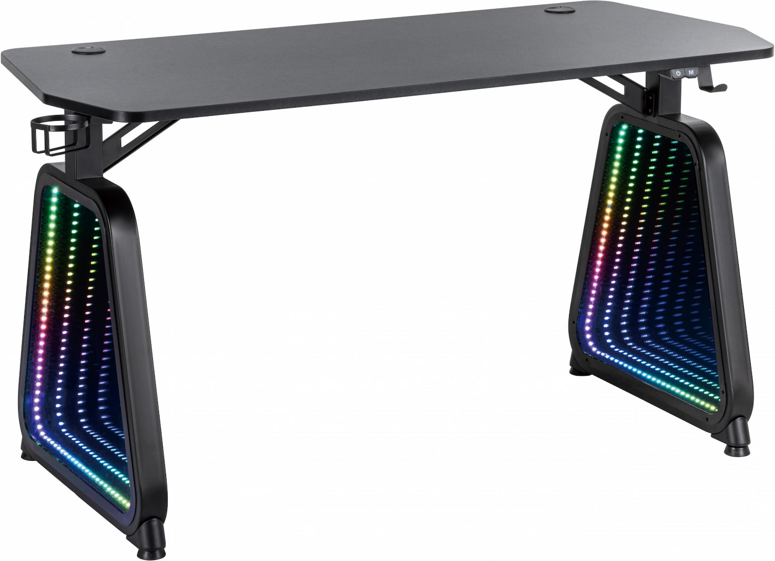 Стол игровой Cactus CS-GMD-BK-RGb столешница МДФ, черный каркас черный 136x60x75 см
