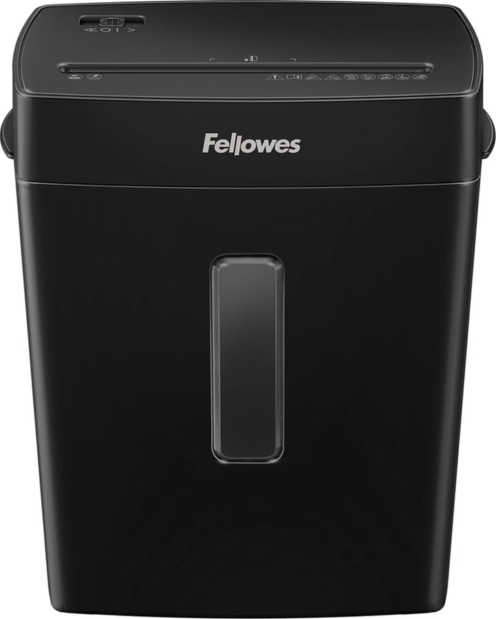 Шредер Fellowes PowerShred Р-42С черный (секр.P-4) фрагменты 8лист. 15лтр. скрепки скобы пл.карты