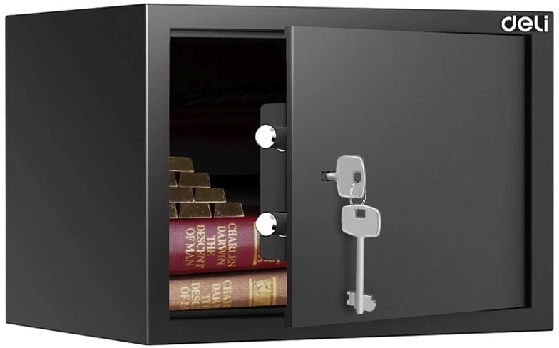 Сейф Deli Srock ET561 200x310x200мм ключевой