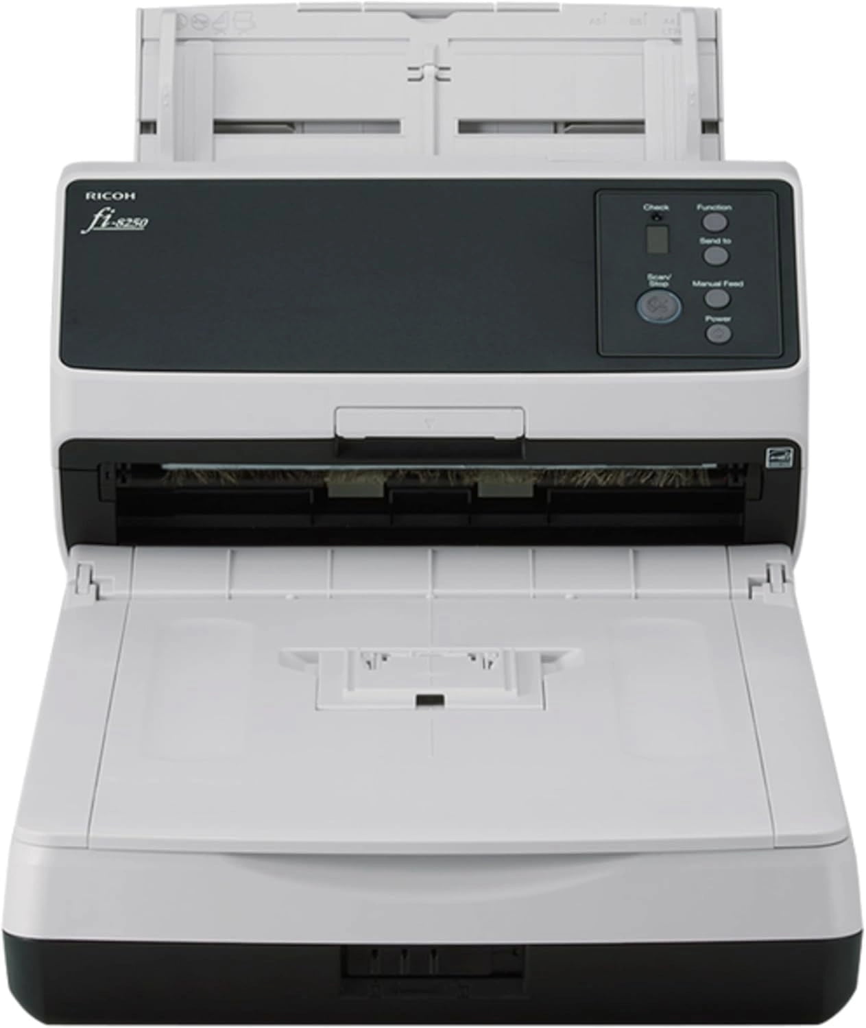 Сканер уровня рабочей группы Fujitsu scanner fi-8250, 50 стр/мин, 100 изобр/мин, А4, двустороннее устройство АПД и планшетный блок, USB 3.2, светодиодная подсветка.