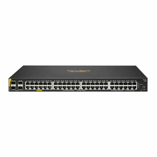 Коммутатор HPE Aruba 6000 48G Class4 PoE 4SFP 370W, 48×1 Гбит/с PoE+ + 4×1 Гбит/с SFP, управляемый
