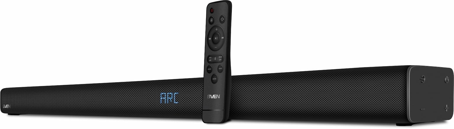 Саундбар SVEN SB-2055, черный, (80 Вт, Bluetooth, HDMI, ПДУ, Optical, USB, дисплей)