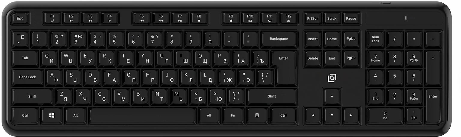 Клавиатура Oklick K888W беспроводная, радиоканал, чёрный