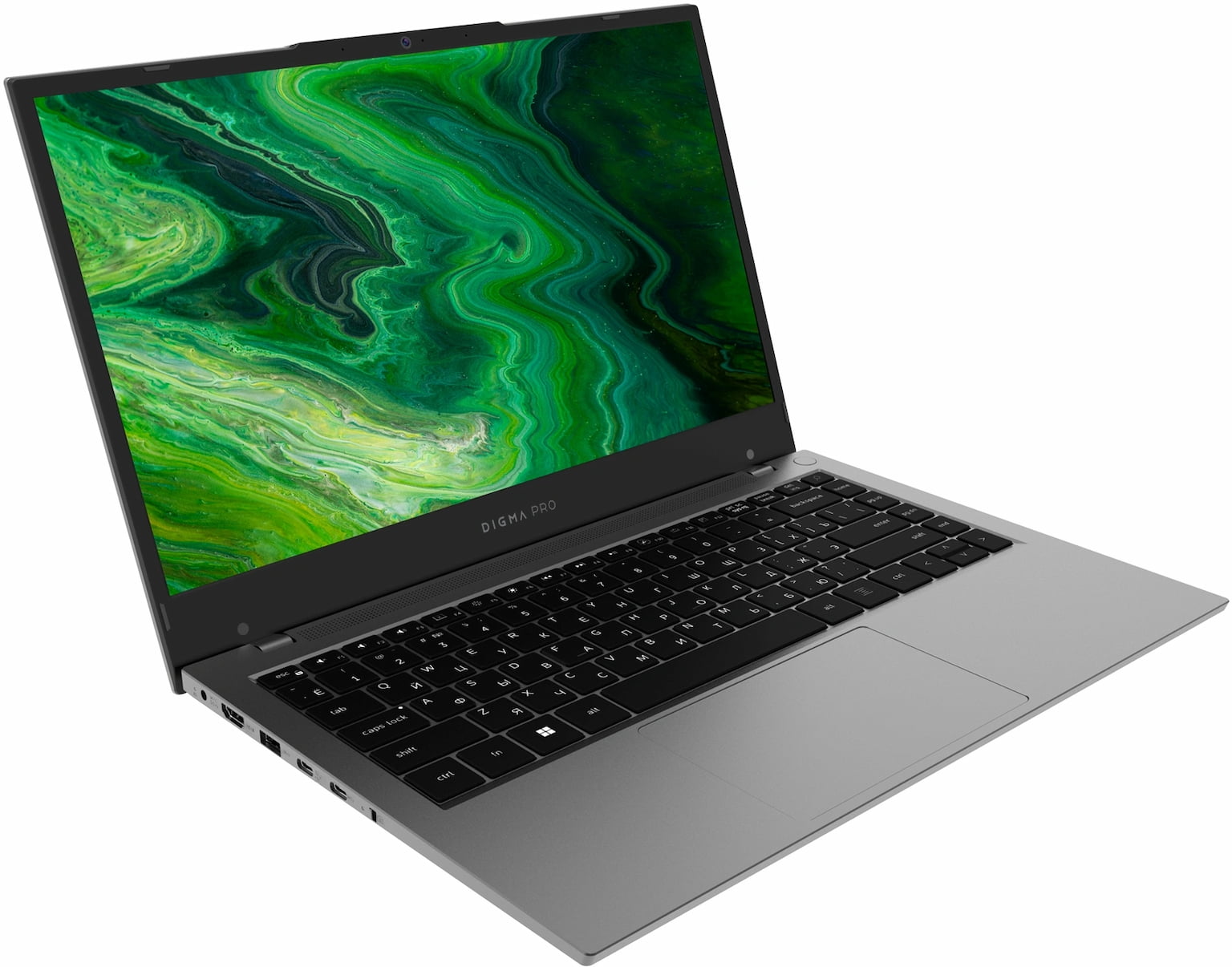 Ноутбук Digma Pro Fortis M Core i5 1235U 16Gb SSD 512Gb Intel Iris Xe graphics 14.1" IPS FHD (1920x1080) Windows 11 Pro grey WiFi BT Cam 4000mAh (DN14P5-ADXW03)