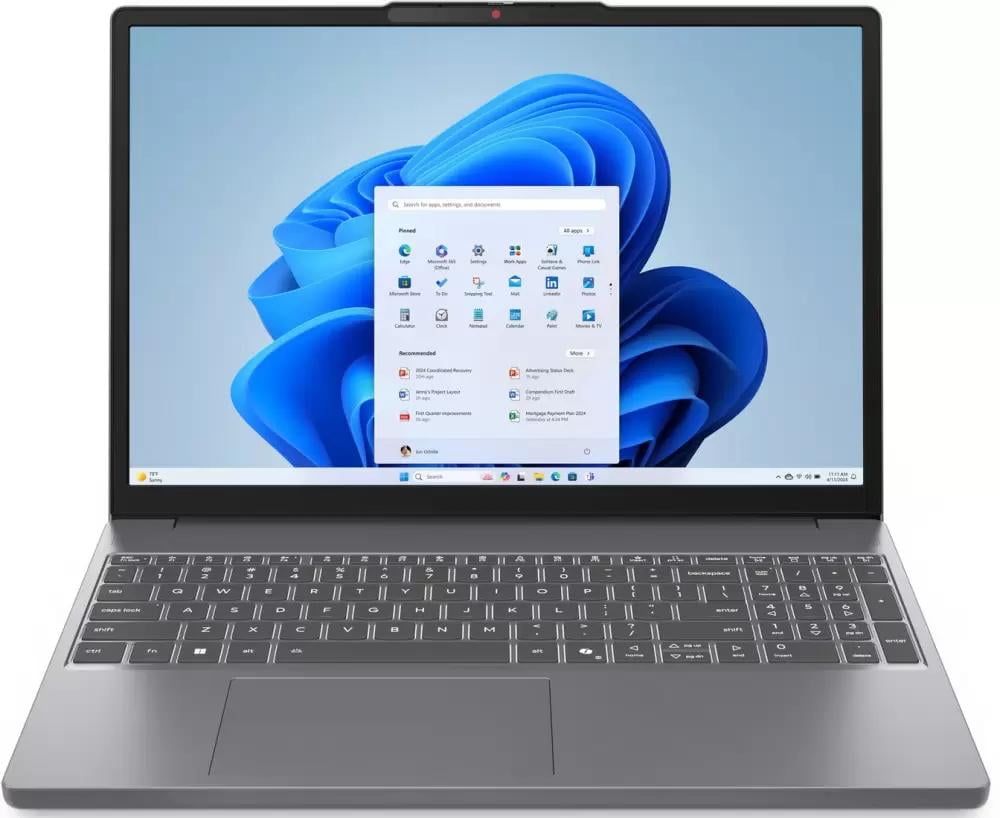 Ноутбук Lenovo IdeaPad Slim 3 15IRH10/15.3"/IPS/Intel Core i7 13620H/16Gb/512Gb/SSD/Intel UHD Graphics/Без ОС/серый/1.63kg