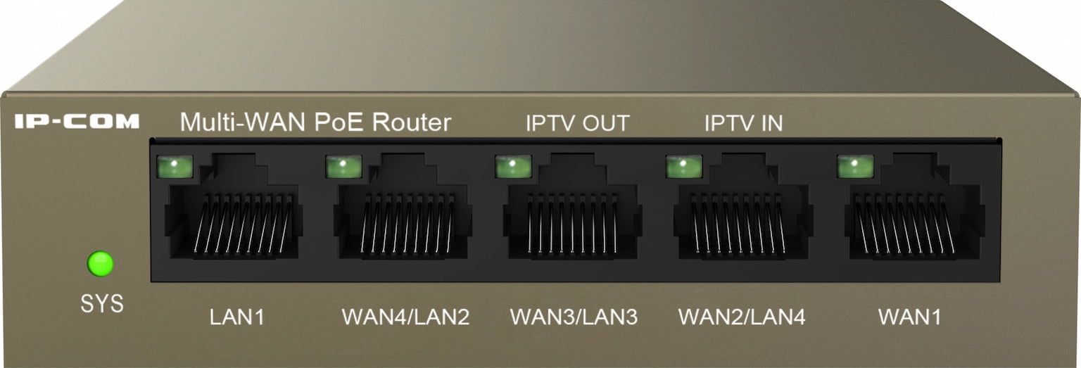 Маршрутизатор IP-COM M20-PoE, 5×1 Гбит/с WAN/LAN (4×PoE), управляемый