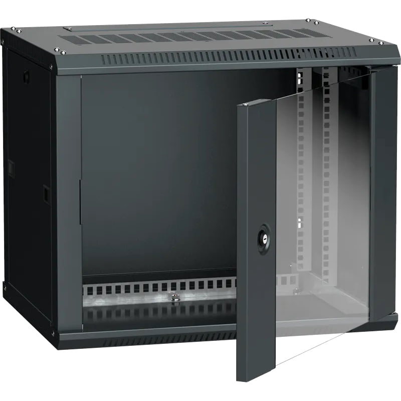 Шкаф ITK LINEA W 9U 600x450 мм дверь стекло, RAL9005