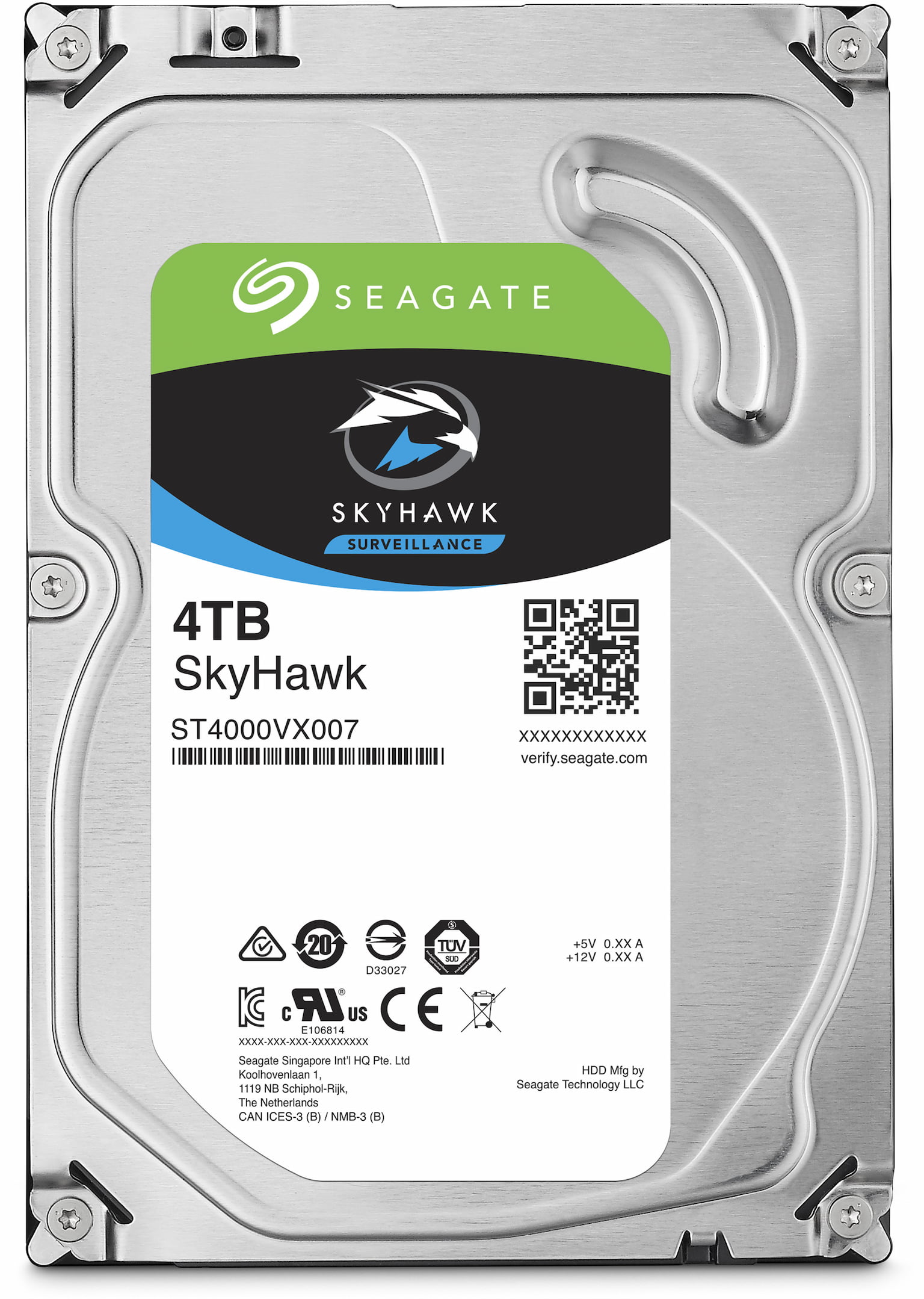 Жесткий диск Seagate Original SATA-III 4Tb ST4000VX007 Video Skyhawk (5900rpm) 64Mb 3.5"