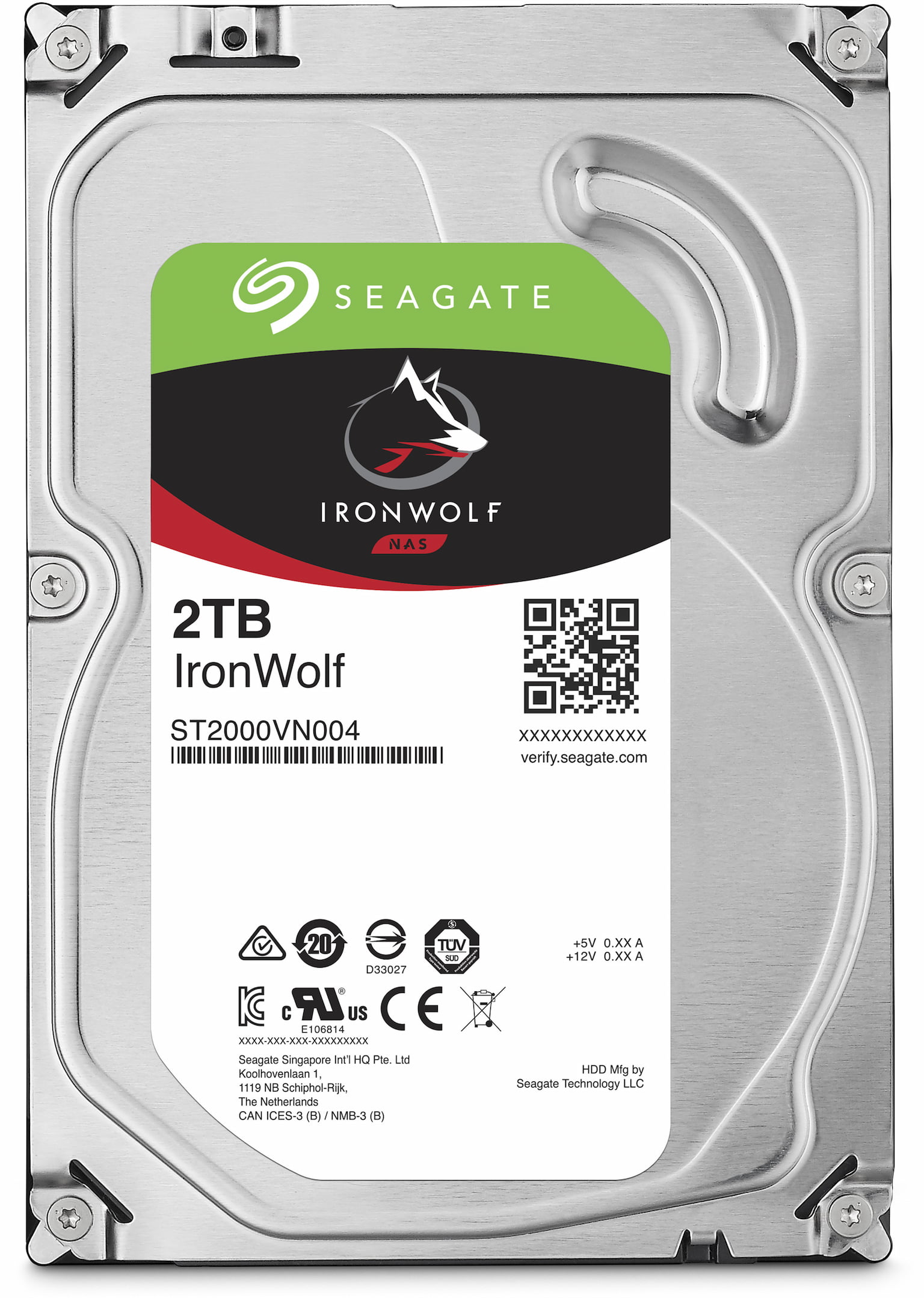 Жесткий диск Seagate Original SATA-III 4Tb ST4000VN008 NAS Ironwolf (5900rpm) 64Mb 3.5"