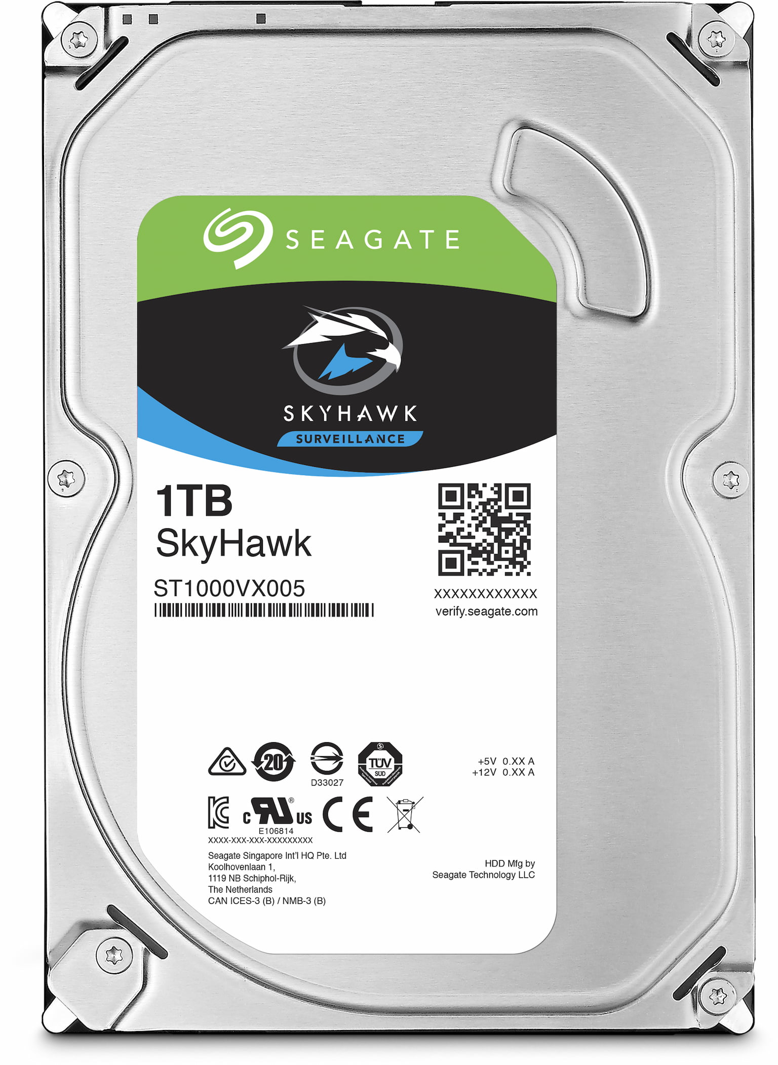Жесткий диск Seagate 1Tb 5900rpm Original SATA-III ST1000VX005 Video Skyhawk 64Mb 3.5"