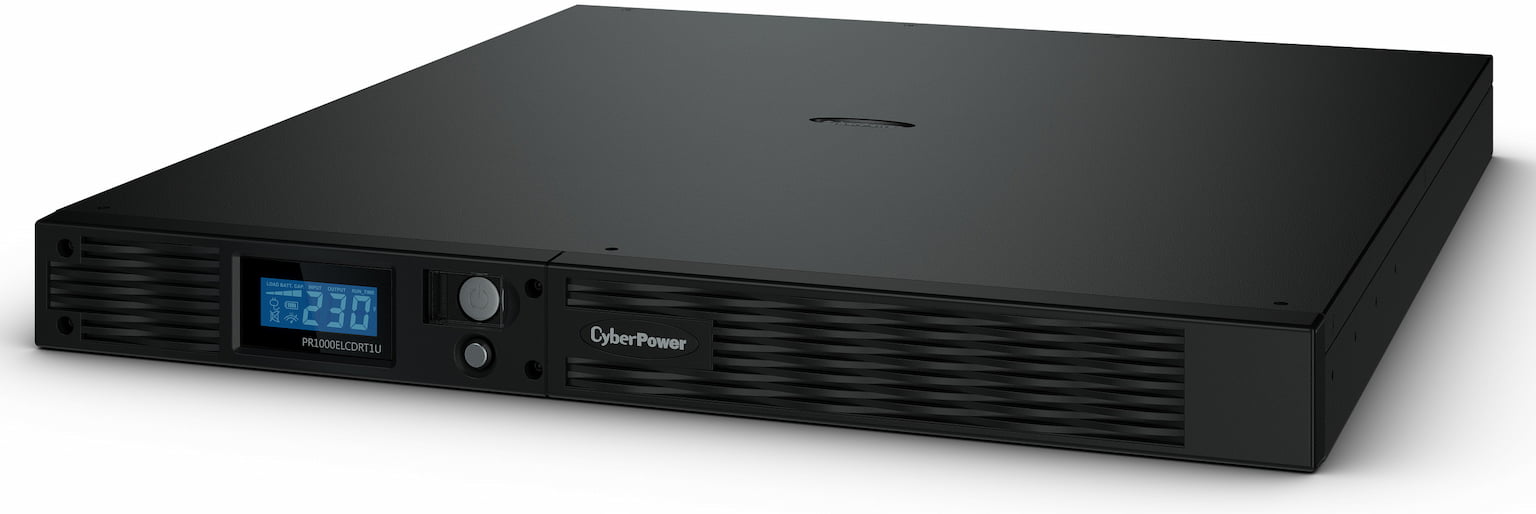 Источник бесперебойного питания CyberPower PR1000ELCDRT1U/1000 ВА/800 Вт/USB/RS-232/EPO/SNMPslot/6 x IEC 320 C13 (компьютерная)