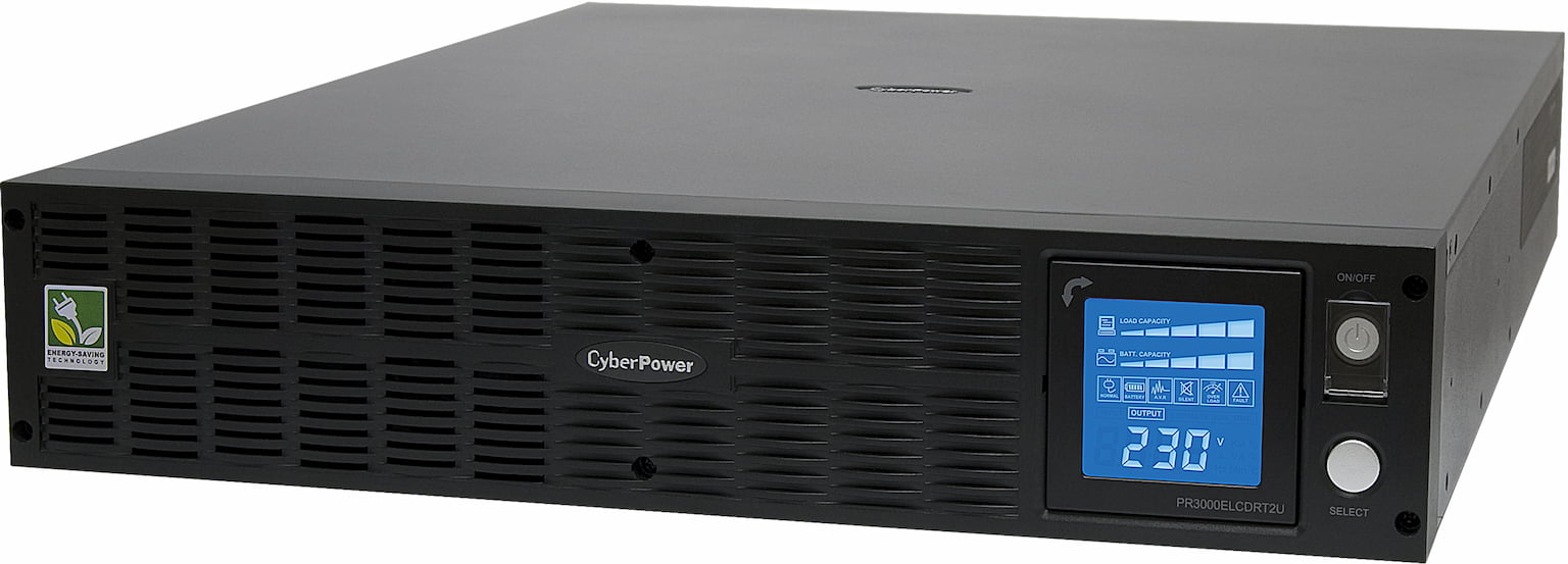 Источник бесперебойного питания CyberPower PR3000ELCDRT2U 3000VA/2700W USB/RJ11/45 (10 IEC)