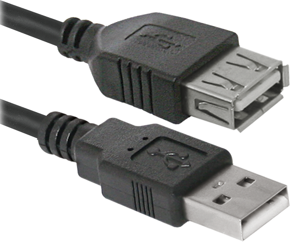 Кабель Defender USB 2.0USB02-06,AM-AF 1.8м, PolyBag,