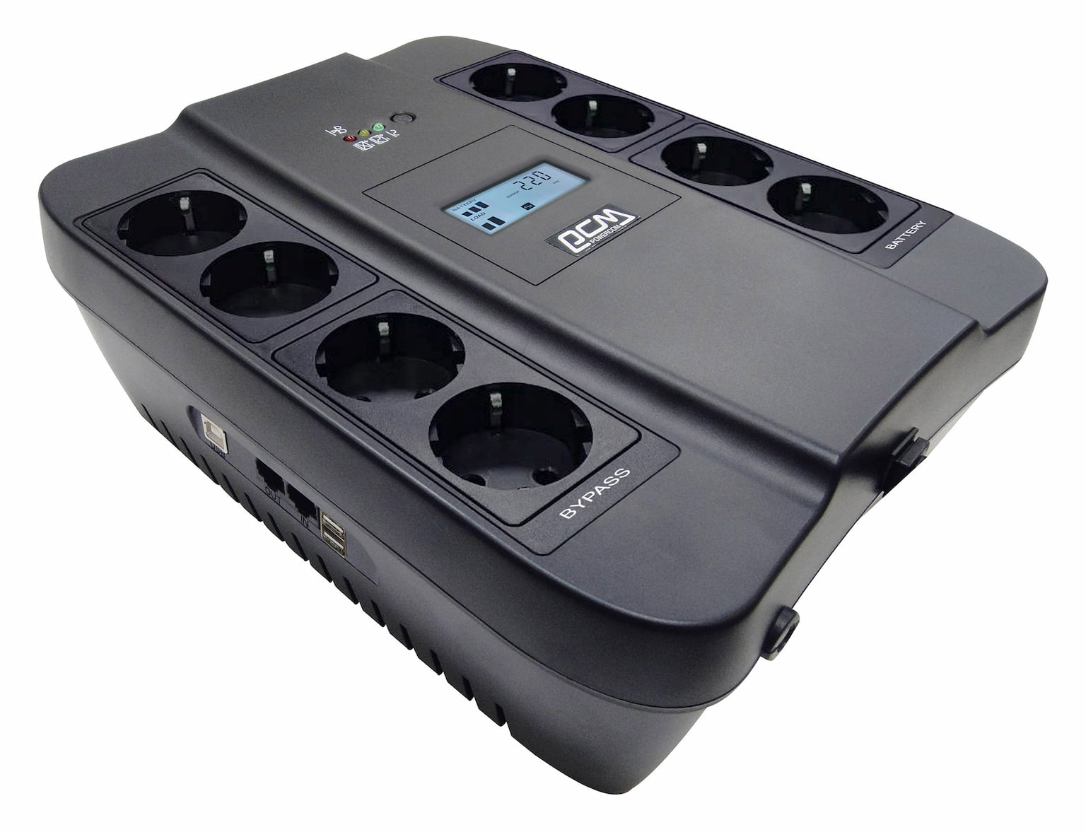 Источник бесперебойного питания Powercom Spider SPD-750U USB LCD 450Вт 750ВА черный