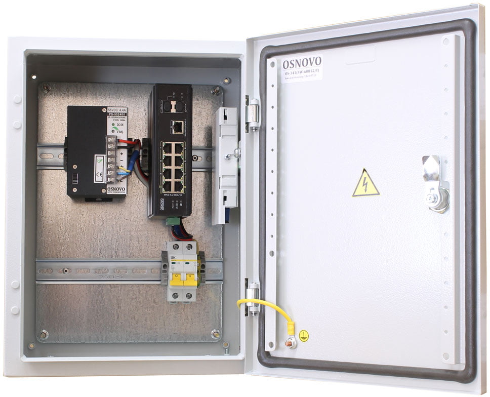 Коммутатор OSNOVO OS-341(SW-60812/I), 8×100 Мбит/с PoE + 1×1 Гбит/с LAN + 2×1 Гбит/с SFP, неуправляемый