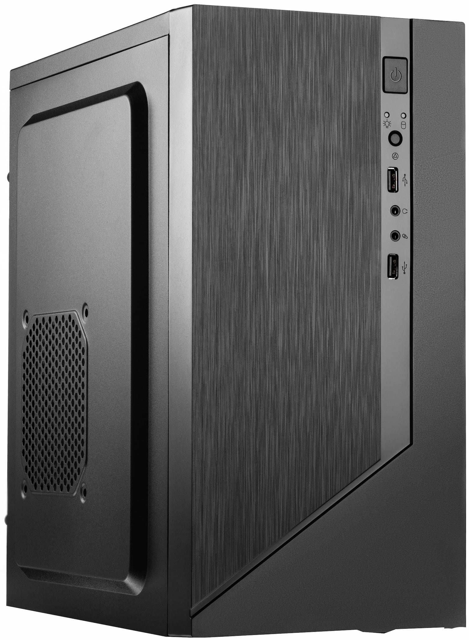 Компьютерный корпус Сase Forza mATX, 450W, 2xUSB 2.0, Black, w/o FAN, 12 см fan PSU, power cord